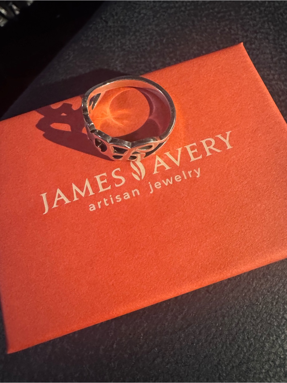 James Avery Sterling Silver Open Filigree Love Ring - retired ring size 11